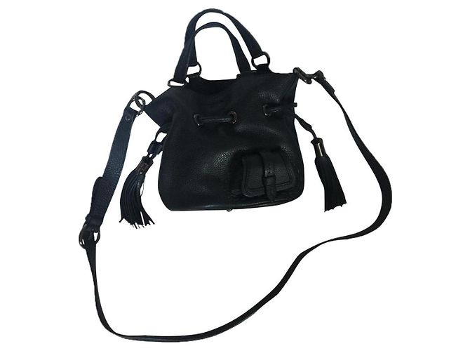 Premier Flirt Borsa Lancel Mini First Flirt in Pelle Blu Scuro