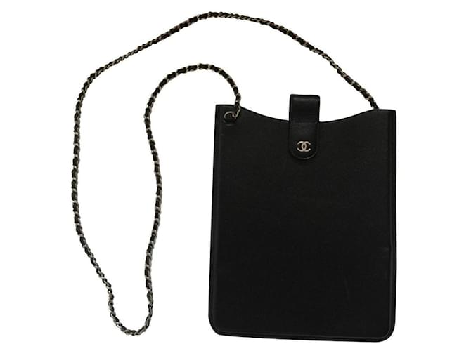 Chanel Handtaschen Schwarz Leder  ref.353320