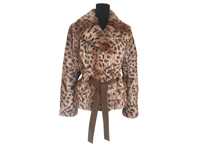 Abrigo de piel Yves Salomon Beige