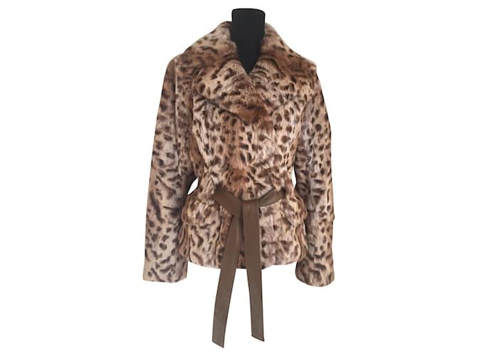 Yves Salomon Coats, Outerwear Beige Fur  ref.353339