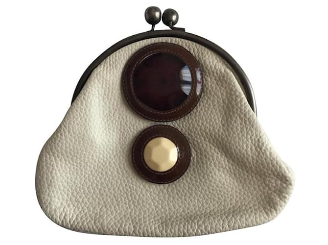 Marni Clutch bags Cream Leather  ref.353362