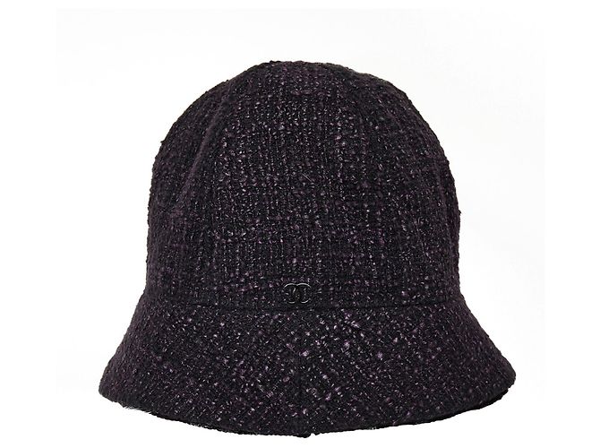 Chanel schwarzer Johannisbeer-Tweed t57