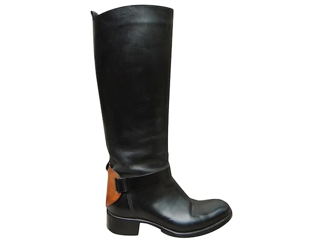 Sartore p boots 37,5 Black Leather  ref.353512