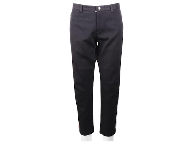 Dolce & Gabbana Black Pants With Bands Cotton  ref.354062