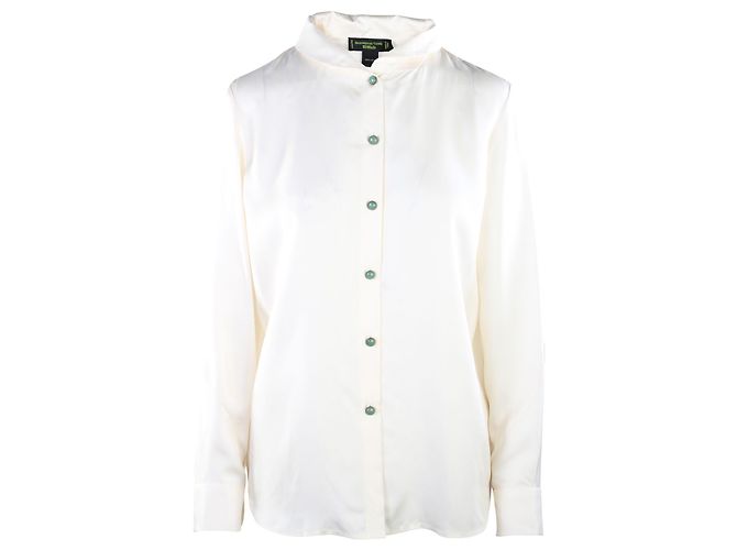 Shanghai Tang Chemise classique en soie Blanc