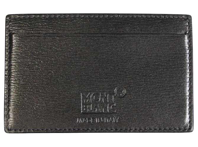 Montblanc card holder Grey Leather  ref.354218