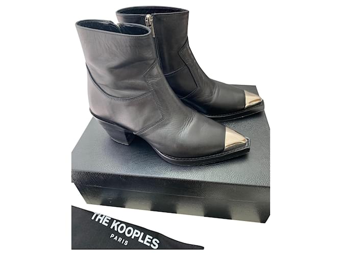 The Kooples Ankle Boots Black Leather  ref.354292