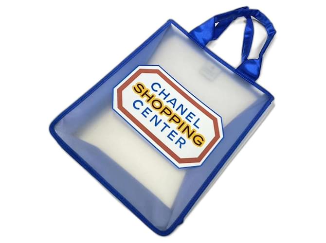 Chanel borsa del centro commerciale Blu Plastica  ref.354295