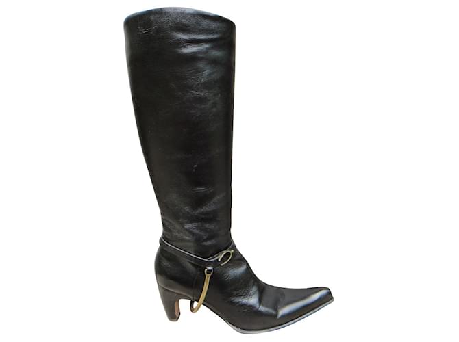 Sartore boots size 39 Black Leather  ref.354545