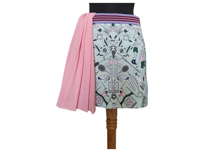 Mary Katrantzou Adidas Capsule Minirock Türkis Mehrfarben