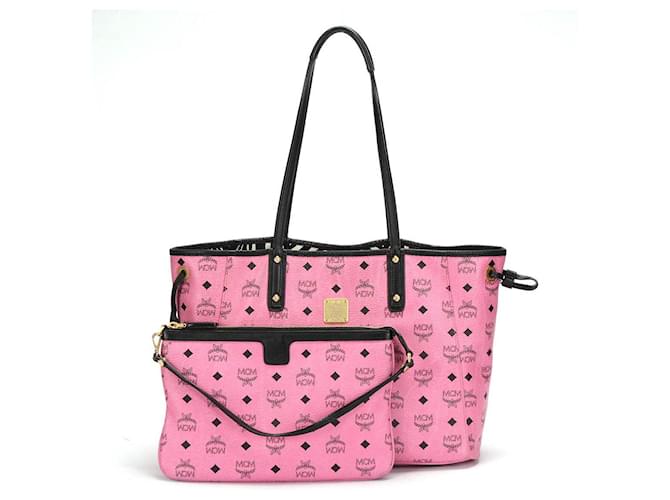 NWT Authentic MCM Power Pink Color Medium Shopper Tote Bag $695+ Tax | eBay