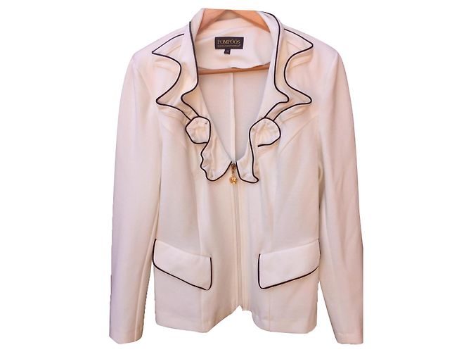 Autre Marque Pompöös Blazer weiß eingefasst in schwarz