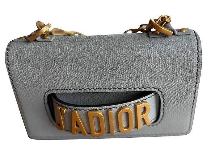 Borsa Christian Dior Jadior in pelle celeste Blu