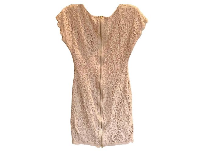 Diane Von Furstenberg DvF Wanda Spitzenkleid in Nude Fleisch