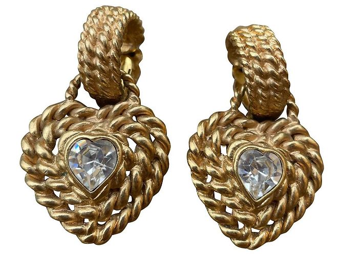Orecchini Yves Saint Laurent dorati in metallo D'oro 