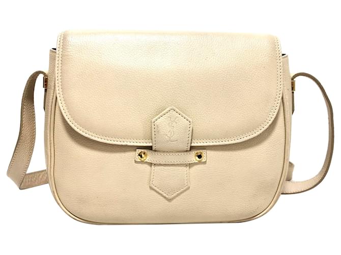 ysl white crossbody bolsa