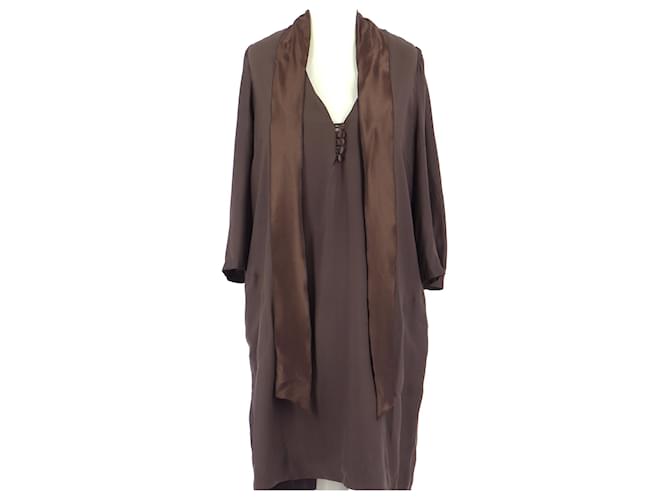 Sandro robe Chocolate Silk  ref.355357