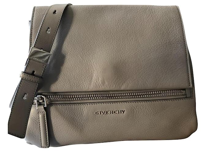 GIVENCHY PANDORA GREY Cinza Couro  ref.355404