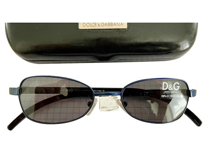 Dolce & Gabbana Sonnenbrille Blau Metall  ref.355424