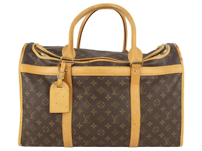 Louis Vuitton Discontinued Monogram Sac Chien 50 Dog Carrier Pet Travel Bag  818lv68