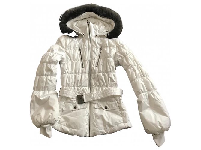 Autre Marque White Ski Jacket Polyester Size 36