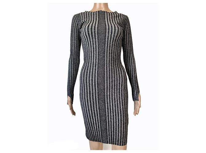 By Malene Birger Ellos Kleid Schwarz Silber Viscose
