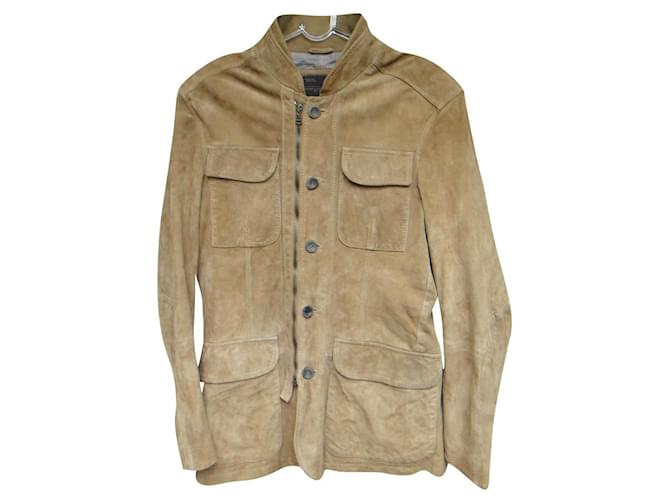 Autre Marque MCS suede jacket size M perfect condition Beige Deerskin  ref.355583