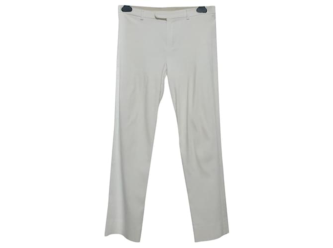 Max Mara Un pantalon, leggings Coton Elasthane Polyamide Blanc  ref.355591