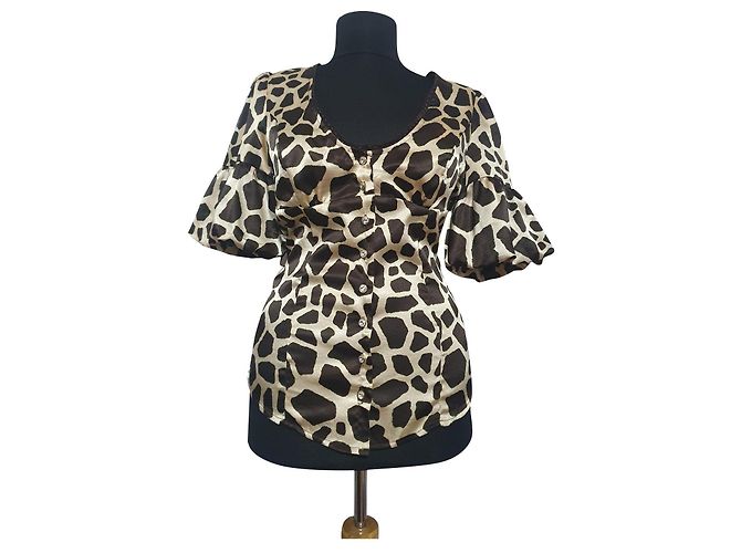 Guess Top Multicolore Polyester Elastane S Multiple colors