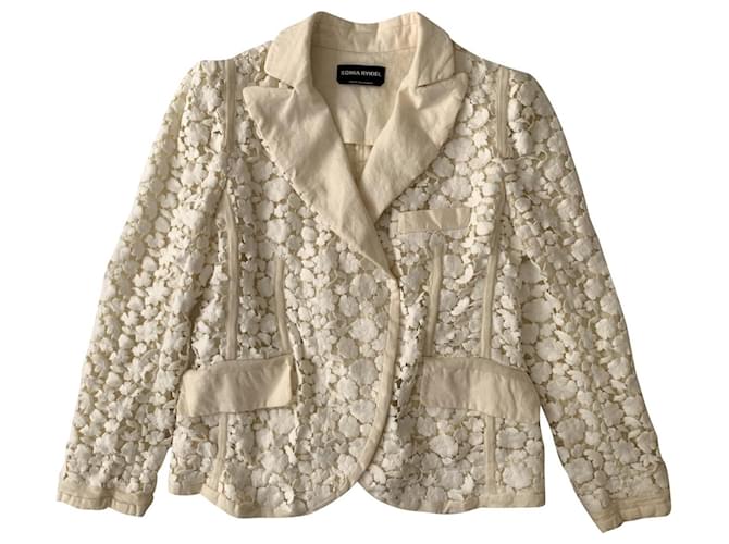 Sonia Rykiel Vintage macramé jacket White Cotton  ref.355718