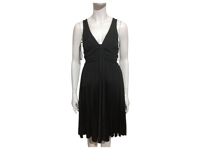 Diane Von Furstenberg DvF little black dress vintage Viscose Elastane  ref.355868