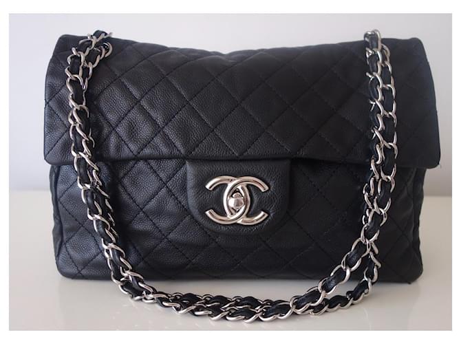 Timeless BLACK CHANEL CLASSIC BAG Leather  ref.355911