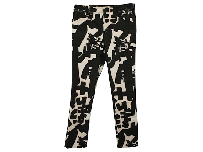 Isabel Marant Jeans neri + bianchi Nero Cotone  ref.356070