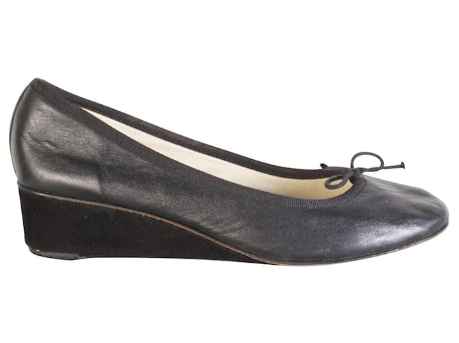 Repetto Black ballerinas Leather ref.356088 - Joli Closet