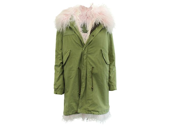 Mr & Mrs italy Jacke aus Lammfell Grün