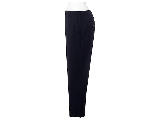 Armani Pantaloni corti a gamba dritta Nero Viscosa Fibra di cellulosa  ref.356192