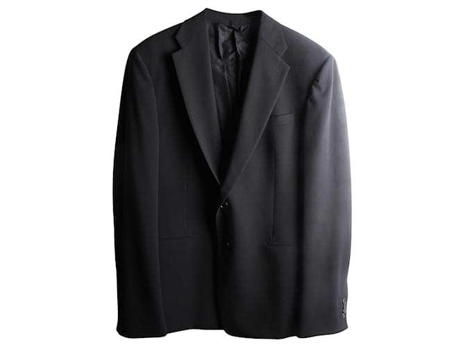Giorgio Armani Costumes noirs Laine  ref.356244