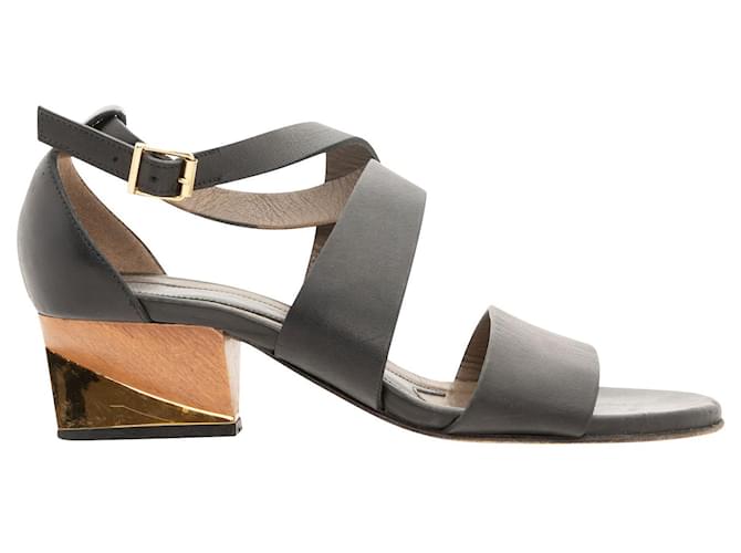Marni Ankle Strap Heels Brown Leather  ref.356353