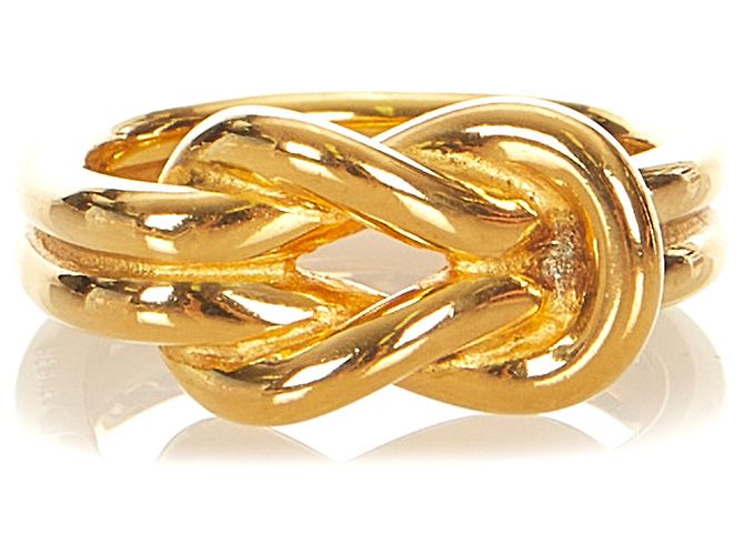 Ring Hermès Hermes anello sciarpa nodo d'oro Metallo