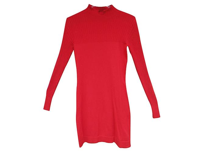 Agnès b. Vestido suéter Agnès B tamanho 1 (36) Vermelho Lã  ref.356572