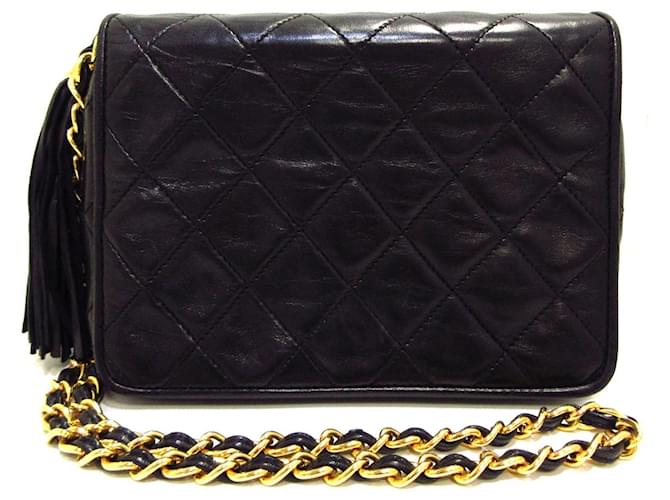Chanel Matrasse Black Leather  ref.356875