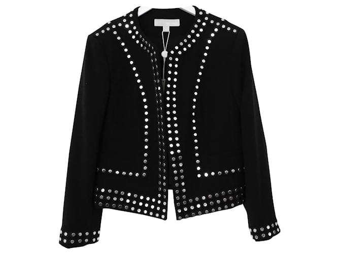 Michael Kors Studded Crepe Jacket Black Polyester  ref.356888