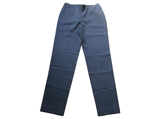Ralph Lauren Tennis striped trousers, US size8/ EN 40. Black Wool  ref.356934