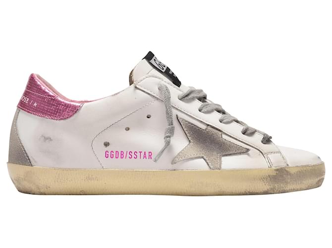 Golden Goose Superstar Mixed Leather Low-Top Sneakers