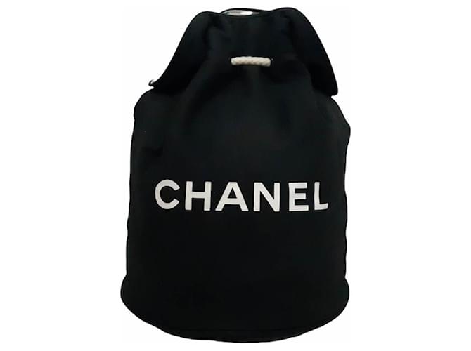 Chanel backpack Black Cloth  ref.357246