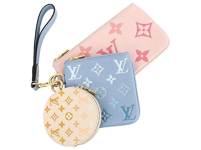 Louis Vuitton Clutch bags Pink Yellow Light blue Leather ref