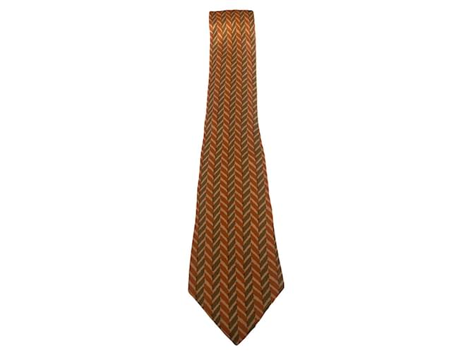 Hermès corbata de hermes Multicolor Seda  ref.357360
