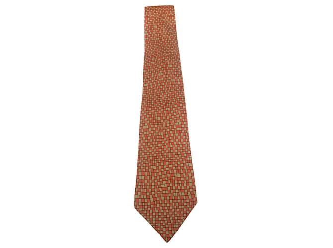 Hermès corbata de hermes Multicolor Seda  ref.357366