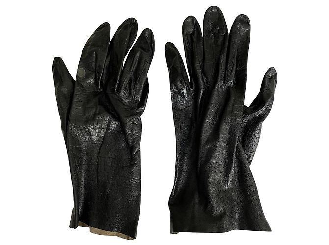 Autre Marque 3 Paar schwarze Lederhandschuhe