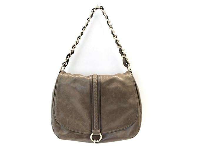Autre Marque Coccinelle crossbody bag in taupe Gold hardware Leather  ref.357651
